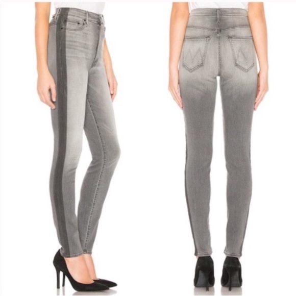 Mother The Swooner skinny jeans size 29 super stretch supermoon stripe grey - Picture 2 of 14